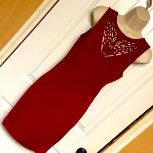 FOREVER 21 RED DRESS. SIZE MEDIUM